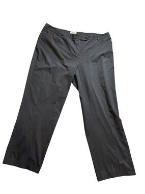 Calvin Klein Women’s Modern Fit  Charcoal Pinstripe Dress Pants 18W